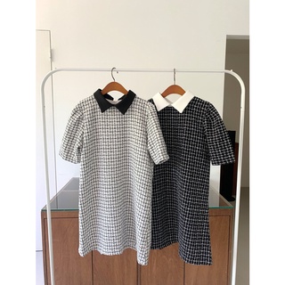 Váy Liền Tweed Hàn Quốc Cao Cấp (2 color)