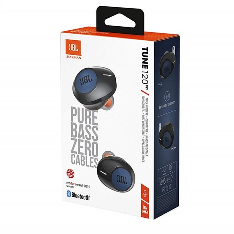 Tai Nghe Bluetooth Không Dây JBL T120 TWS 120TWS Âm Thanh Bass Tích Hợp Mic