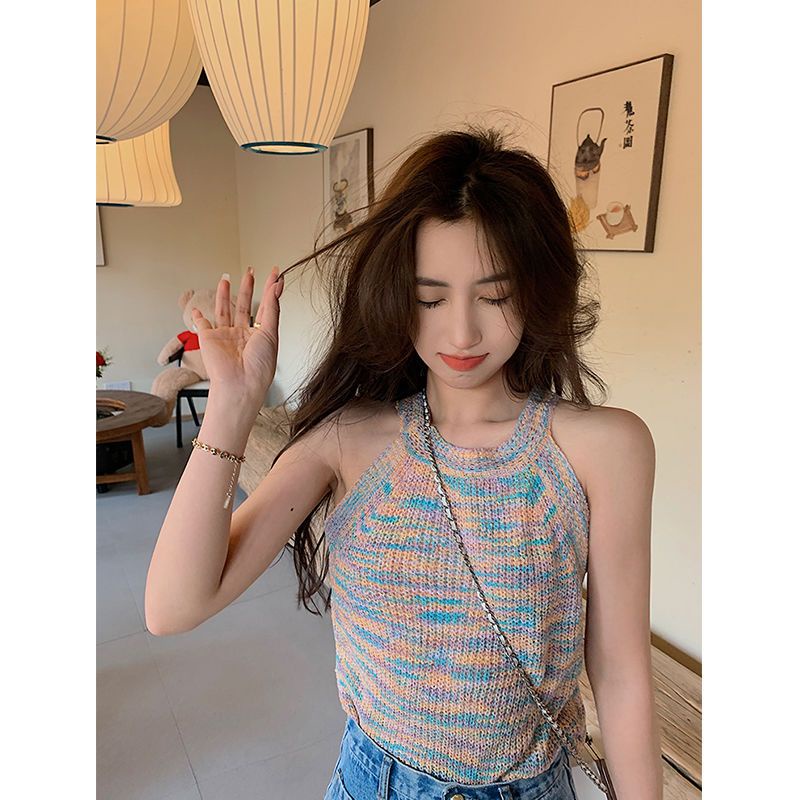 Áo Hai Dây Màu Sắc Quyến Rũ Phong Cách Vintage  tao bao