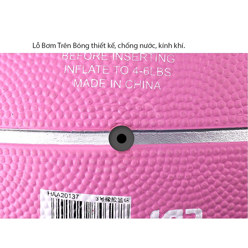 [Hàng sẵn TP.HCM] Bóng rỗ Disney Ball Children số 5 - Bóng Rổ đồ chơi đặc biệt tặng kèm ống bơm và túi lưới đựng.