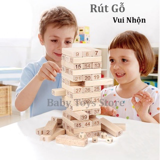 Bộ Đồ Chơi Rút Gỗ 54 Thanh - Xếp Hình Domino Xả Stress