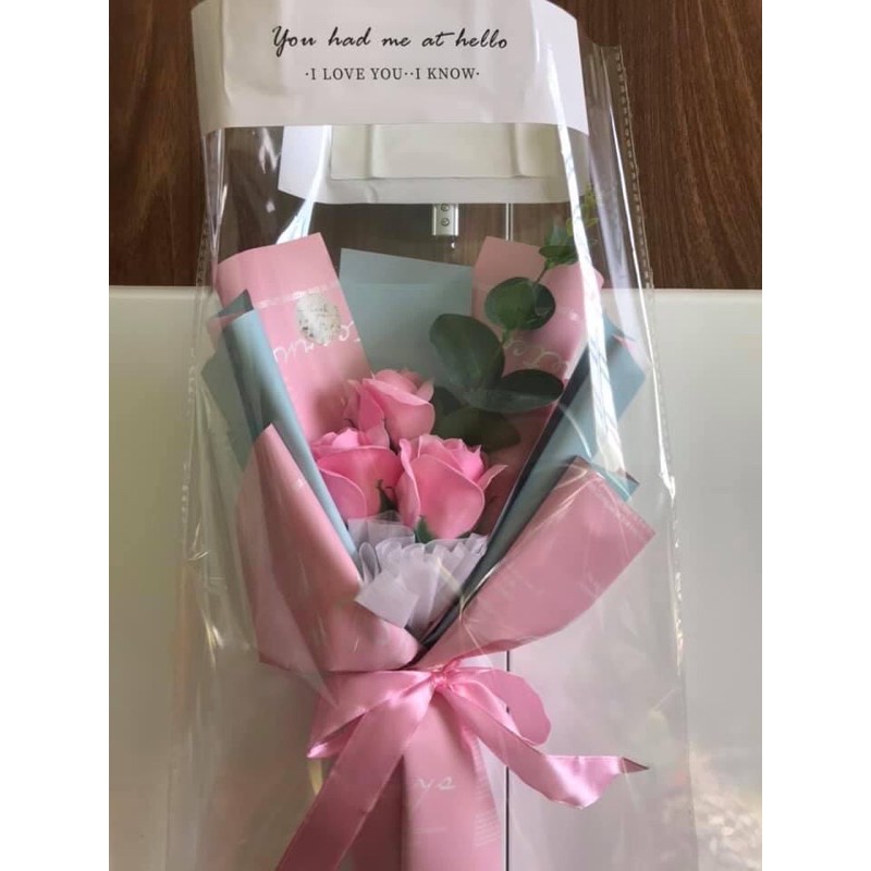 BÓ HOA SÁP 1-3 BÔNG TẶNG TÚI VÀ THIỆP