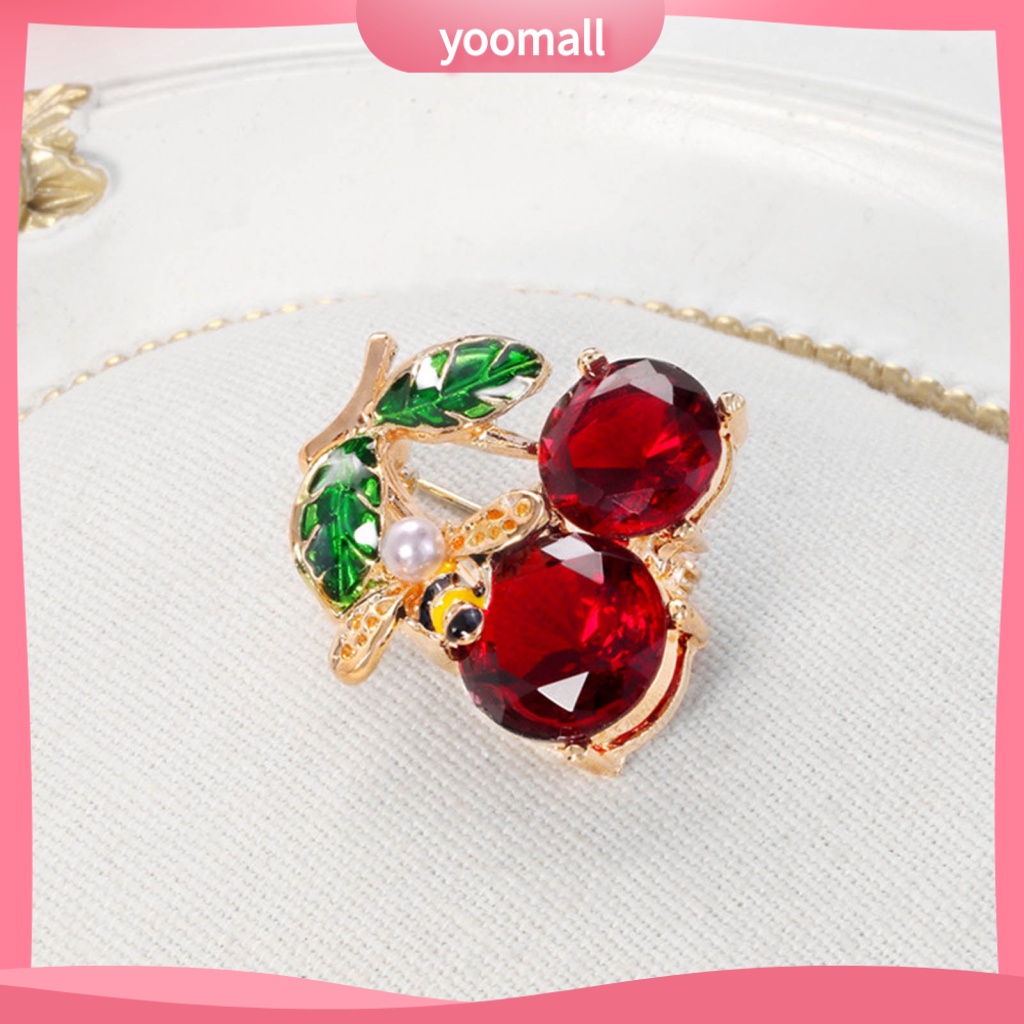 Ghim Cài Áo Hình Giọt Nước Đính Ngọc Trai Nhân Tạo