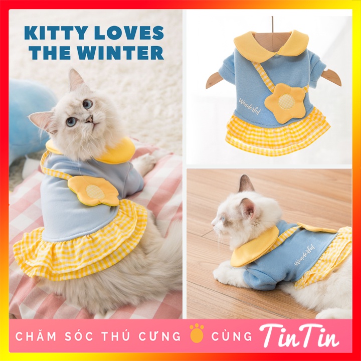 Áo Cho Chó Mèo Thú Cưng Dạng Váy Đầm - Áo Mùa Đông Cho Chó Mèo #Tintin Pet Store