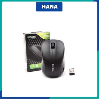 Chuột không dây Fuhlen A06, A09 Đen - Chuột máy tính, laptop không dây chất lượng cao- Bảo hành 12 tháng