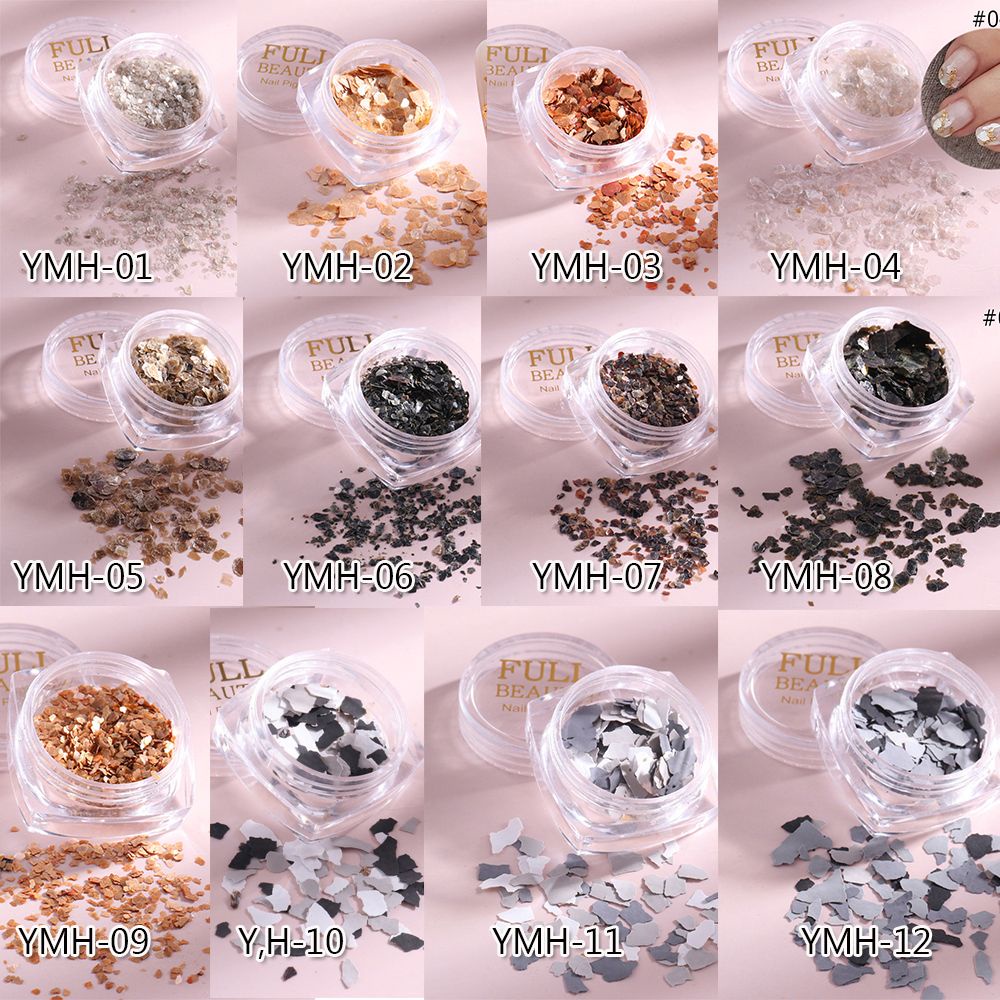 1 Hộp Kim Sa Lá Nhôm Lấp Lánh Trang Trí Móng Tay Mùa Đông|Lá Kim Tuyến Trang Trí Móng Tay