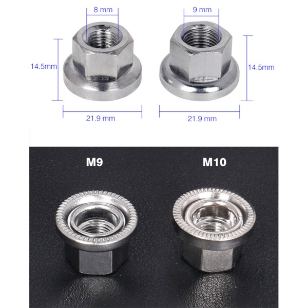 Phụ Kiện Đai Ốc Trục Bánh Xe Trước Sau Chống Trượt 9mm 10mm