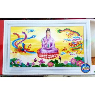 Tranh đính đá cao cấp cao cấp phật bà quan âm df2837 kt 120x70cm