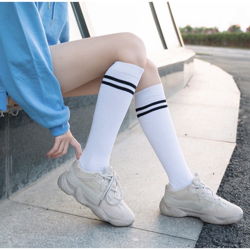 Tất dài ngang gối cho bé gái teen - Vớ Cotton Dài Qua Gối Thời Trang Cho Nữ