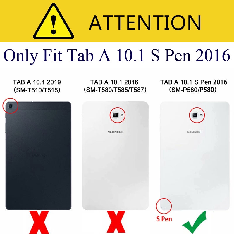 Bao da máy tính bảng bảo vệ cho Samsung Galaxy Tab A A6 10.1 với bút cảm ứng SM-P580 SM-P585 SM-P585Y | BigBuy360 - bigbuy360.vn