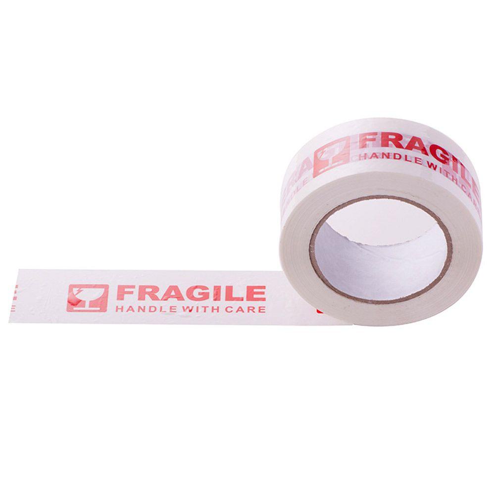 Cuộn Băng Keo Dán Hộp Carton Cảnh Báo Fragile Màu Đỏ