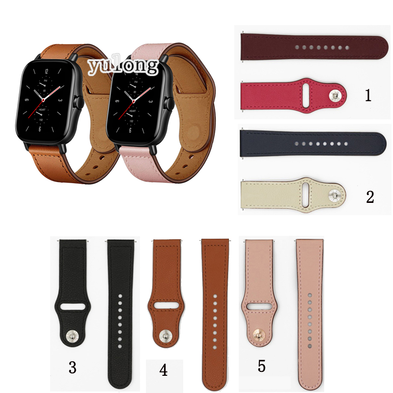Dây Đeo Bằng Da Thật Cho Đồng Hồ Thông Minh Huami Amazfit GTS2 GTS4 mini GTS3 GTS2e Neo GTS 2 3 4 2e