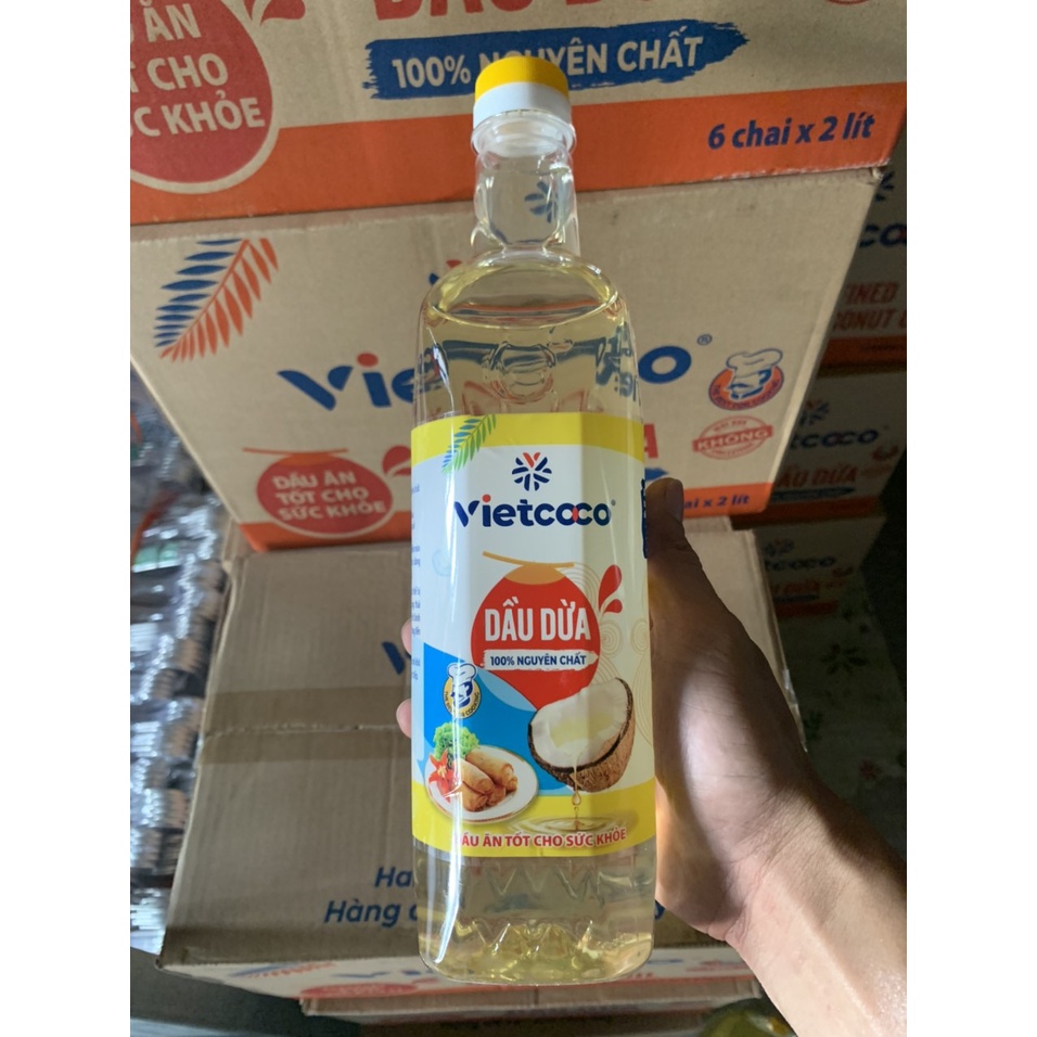 (Sỉ 10 chai) Dầu dừa tinh luyện (cooking oil) Vietcoco 1000ml