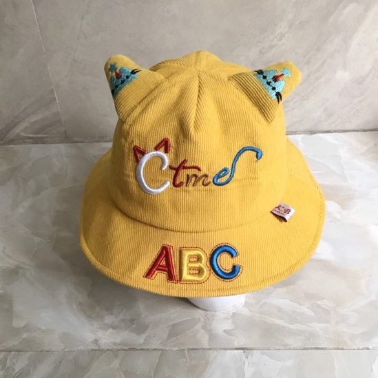 Mũ tai bèo abc họa tiết hoạt hình phong cách Hàn quốc cho bé