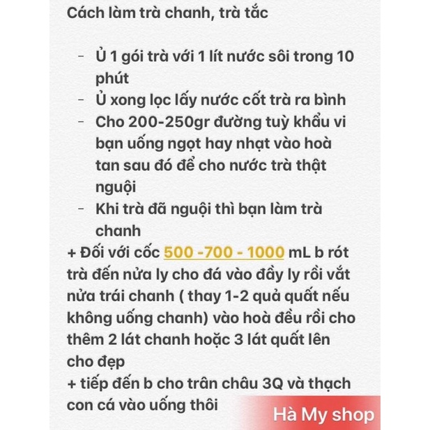 Sét nguyên liệu làm trà chanh