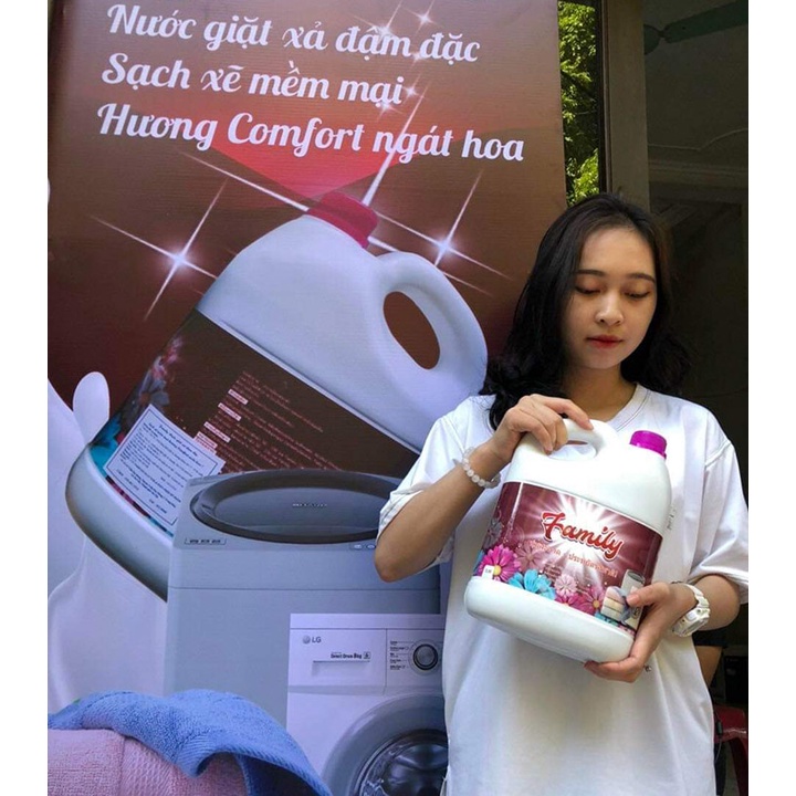 Nước giặt xả Family Can 3.8 lít Hương Ngát Hoa