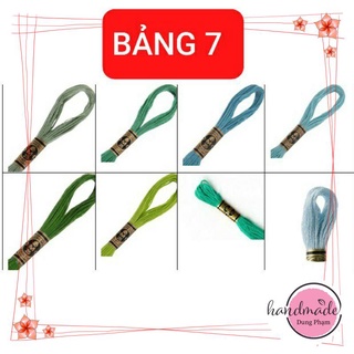 BẢNG 7 [ Giá 6 sợi dài 1m2] CHỈ COTTON THÊU TRANH CHỮ THẬP LOẠI ĐẸP DAI SỢI KHÔNG XÙ