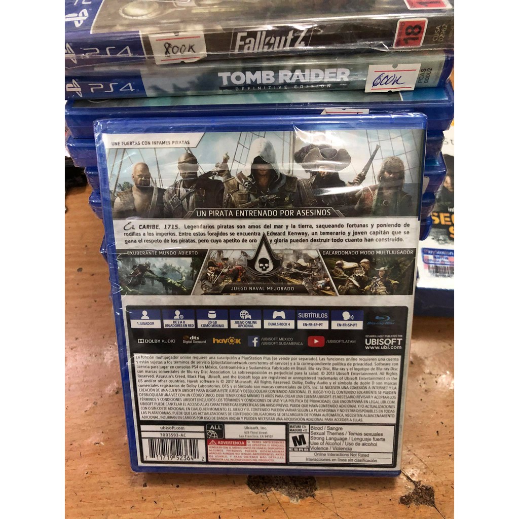 Đĩa Game Ps4 Assassin's Creed IV Black Flag