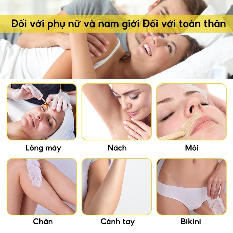 Sáp wax lông SUMAX Sáp nóng tẩy lông chuyên nghiệp không kích thích 100g