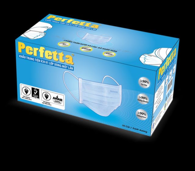 🇻🇳[Khẩu trang đi mưa] Perfetta Hàng Hiếm màng lọc S&M(chuyên dùng cho đi mưa, thoáng khí ), hộp 50 cái. | BigBuy360 - bigbuy360.vn