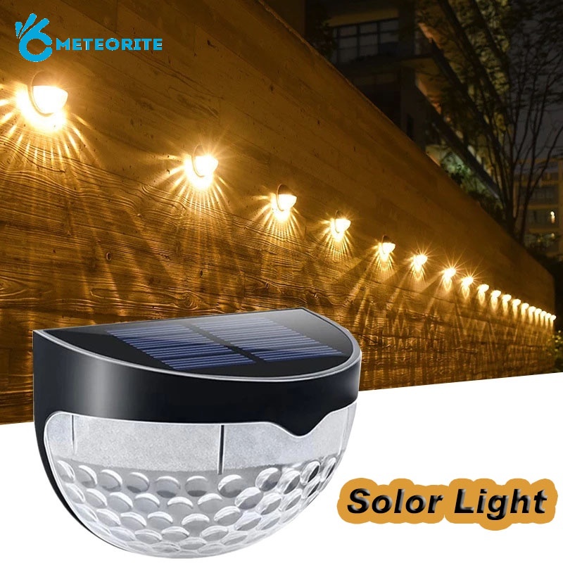 Đèn Led 6 Bóng Hình Bán Nguyệt Sử Dụng Năng Lượng Mặt Trời Chống Thấm Nước Dùng Trang Trí Hàng Rào/ Hàng Rào Sân Vườn