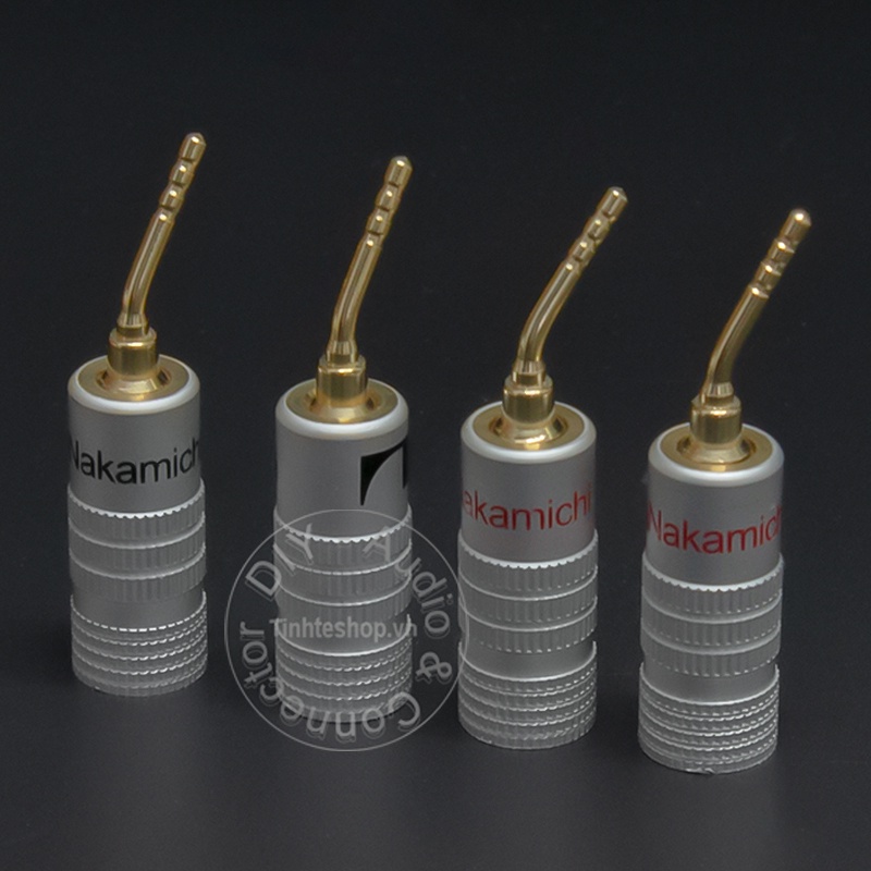 Rắc cắm mỏ chim cho Loa Âm ly 4 chiếc - Audio plugs for Speakers and Amplifiers 24K gold-plated copper