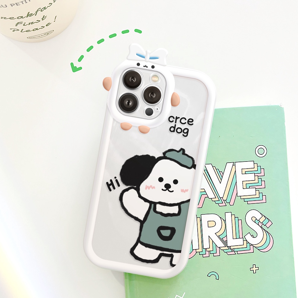 Ốp lưng iphone camera nơ Cre Doog 6/6plus/6s/6splus/7/7plus/8/8plus/x/xs/11/12/13/14/pro/max/promax/plus/shin/case