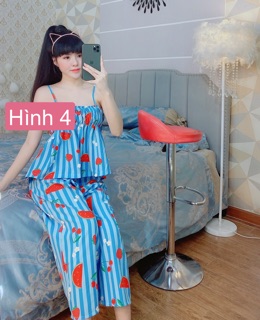 Đồ mặc nhà lửng cánh tiên lụa siêu xinh