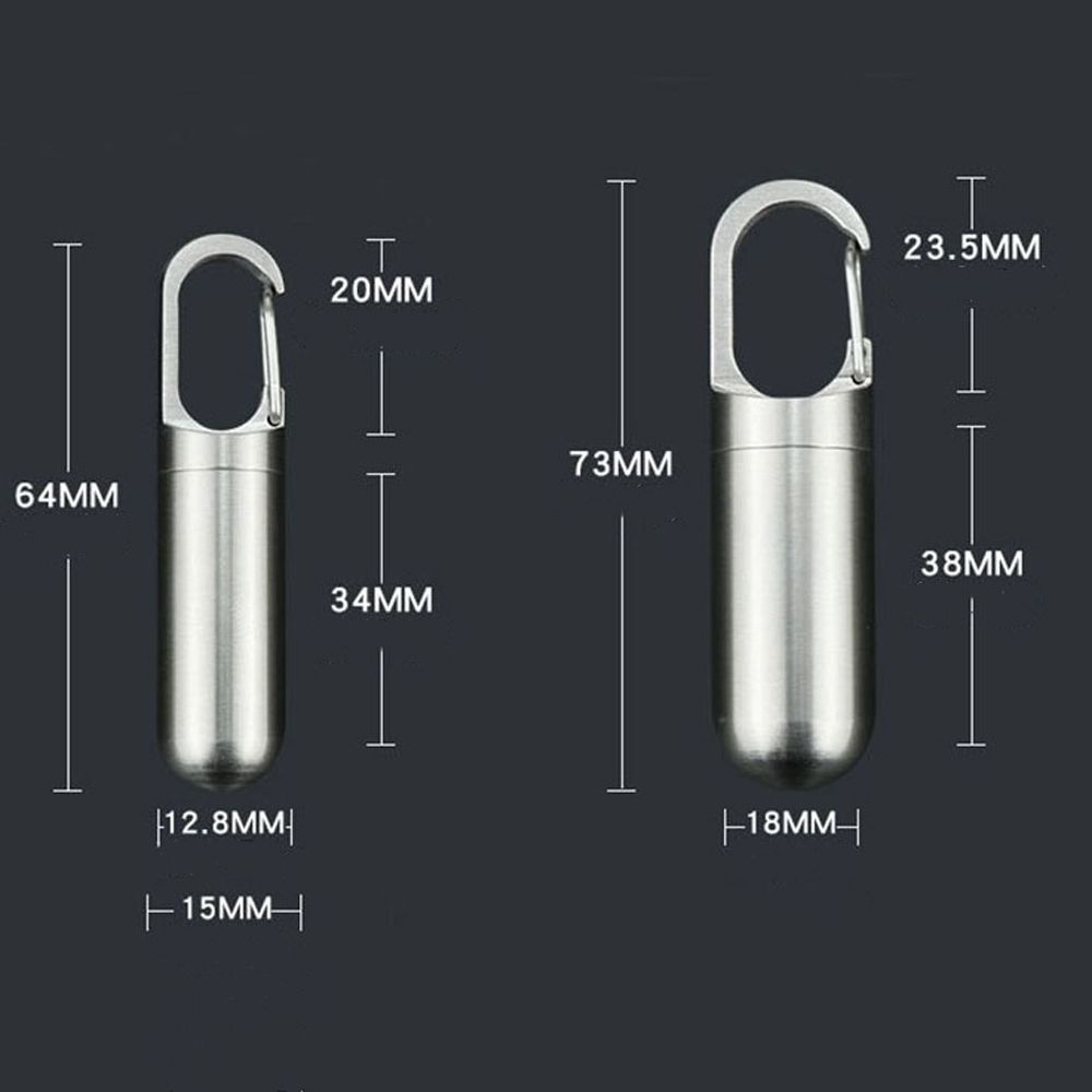 [Hàng mới về] Hộp đựng thuốc mini bằng thép không gỉ chống thấm nước tiện lợi khi đi du lịch