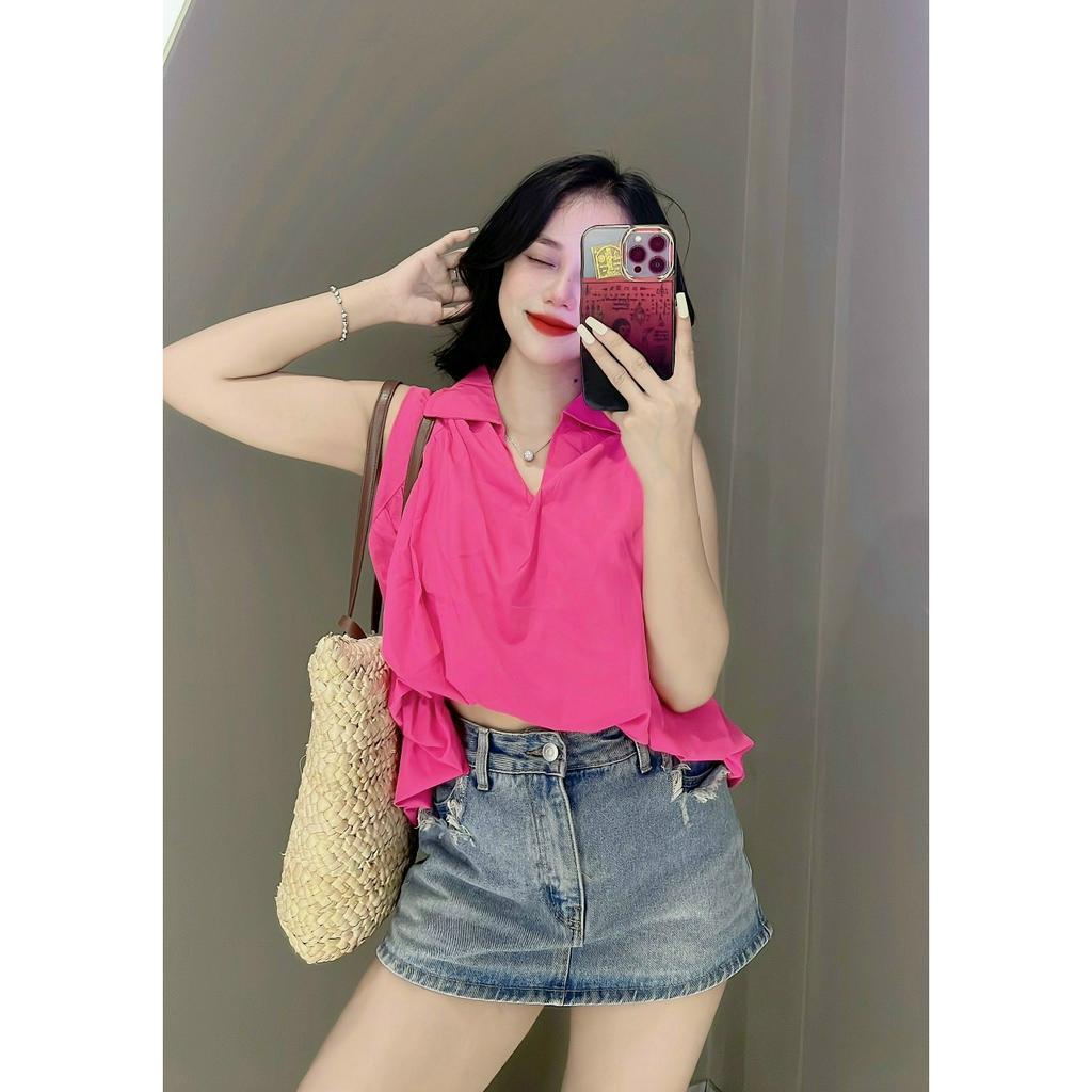 Áo Sơ Mi Nữ Sát Nách Trơn Dáng Bí Cá Tính Dễ Phối Đồ Hottrend