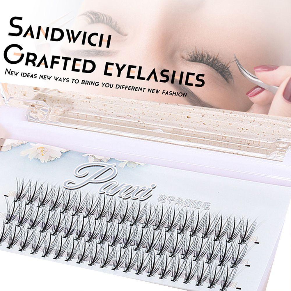 [Hàng mới về] Hộp lông mi giả dạng cụm dày hình chữ M làm bằng tay dùng nối mi tự nhiên lâu trôi