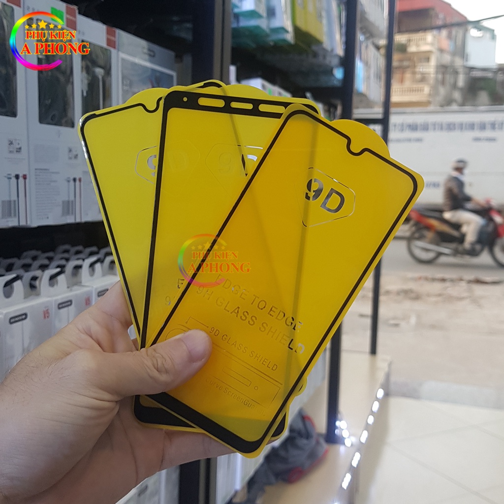 Kính cường lực Oppo A15, A52, A54, A55, Reno 6 Kính 9D Loại Full Màn Hình