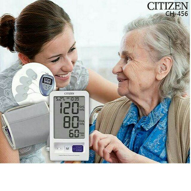 Máy đo huyết áp Citizen 456 kèm bộ chuyển nguồn chính hãng