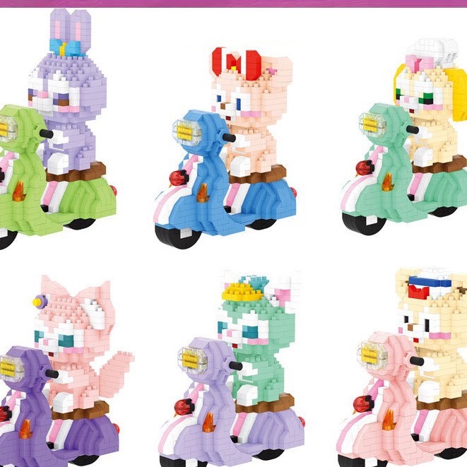 Khối Lắp Ráp Xe Mô Tô 7550A-7555A Chất Lượng Cao