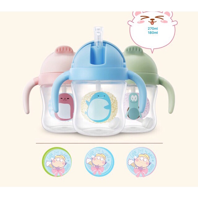 Bình tập uống chống sặc Valueder cho bé (tặng kèm cọ ống hút)