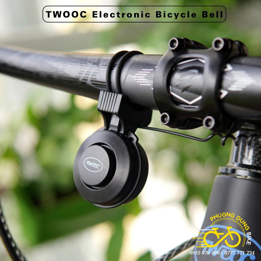 Còi kèn điện cao cấp xe đạp TWOOC T002S sạc usb - 4 âm hú
