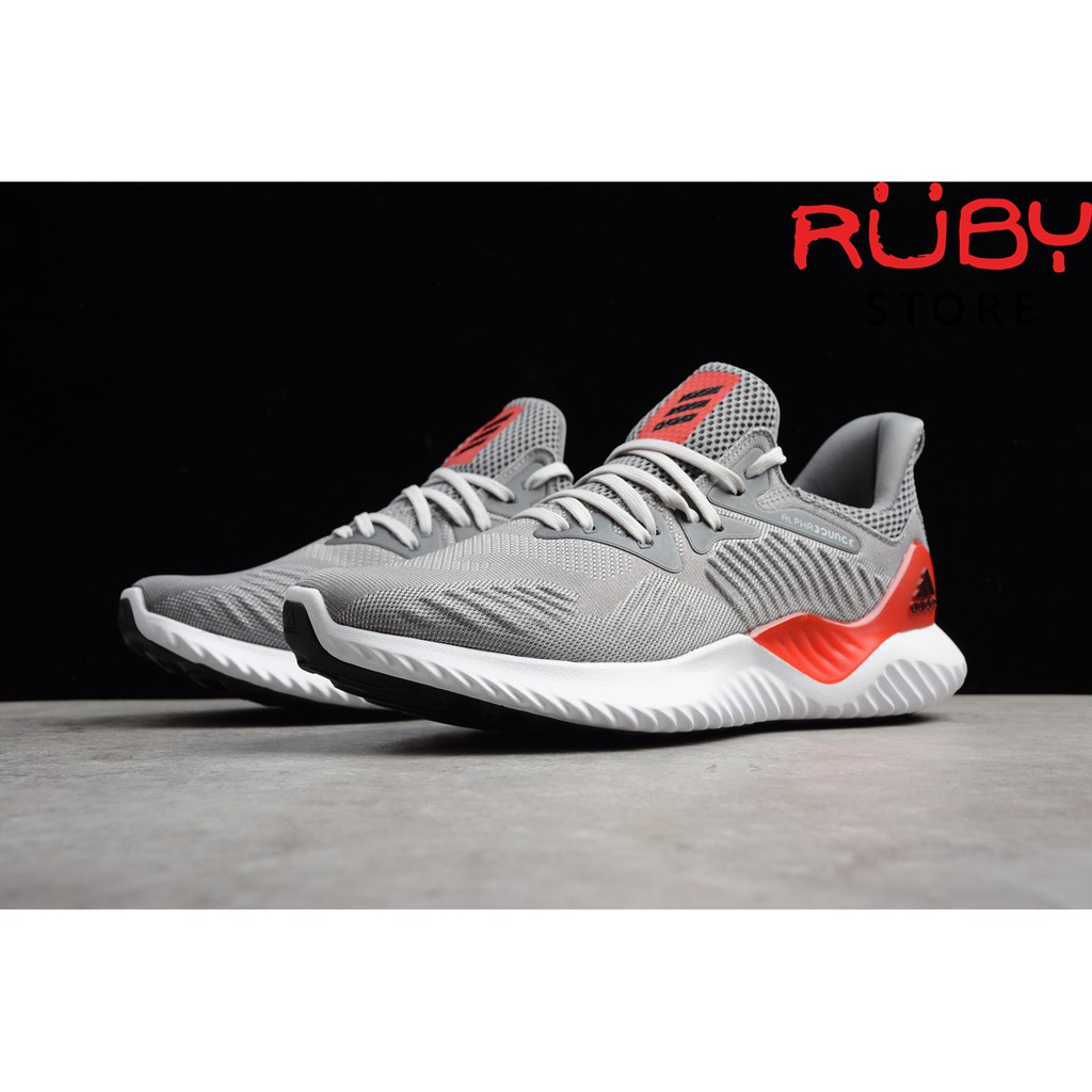 Giày Adidas Alphabounce Beyond Xám Đỏ 2018(Ảnh thật 100%)