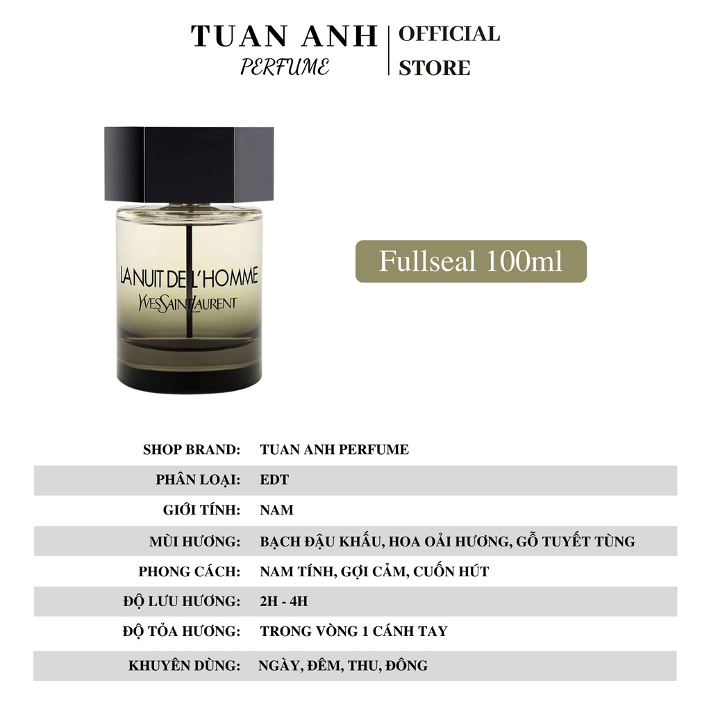Nước hoa nam chính hãng YSL La Nuit De L Homme cao cấp TUANANHPERFUME