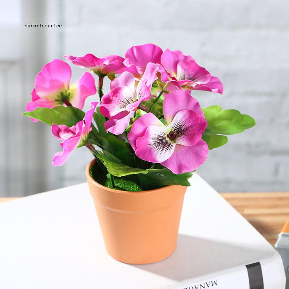 Set chậu + cây bonsai giả không phai màu trang trí đa năng