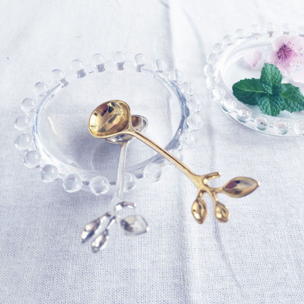 Muỗng Cà Phê Mini Bằng Đồng Phong Cách Hoàng Gia Cổ Điển Nhiều Màu