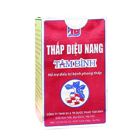 Thấp Diệu Nang Tâm Bình - hỗ trợ điều trị thoát vị đĩa đệm, thần kinh tọa, bệnh lý xương khớp (60 viên)