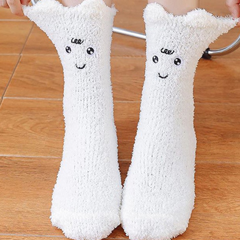 Xixi Vớ Nhung Dày Dặn Thêu Hình Tai Thú 3D Dễ Thương Giữ Ấm Mùa Đông Dành Cho Nữ