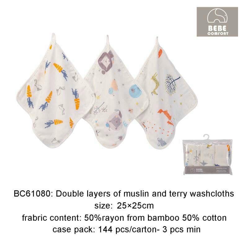 Set 3 khăn mặt bebe comfort xịn