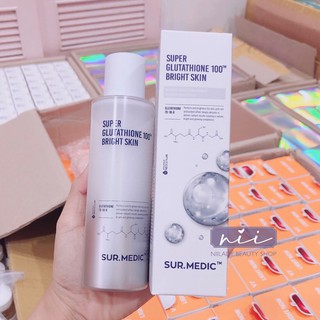 Nước cân bằng sáng da SUR.MEDIC+ SUPER GLUTATHIONE 100™ BRIGHT SKIN 145ml