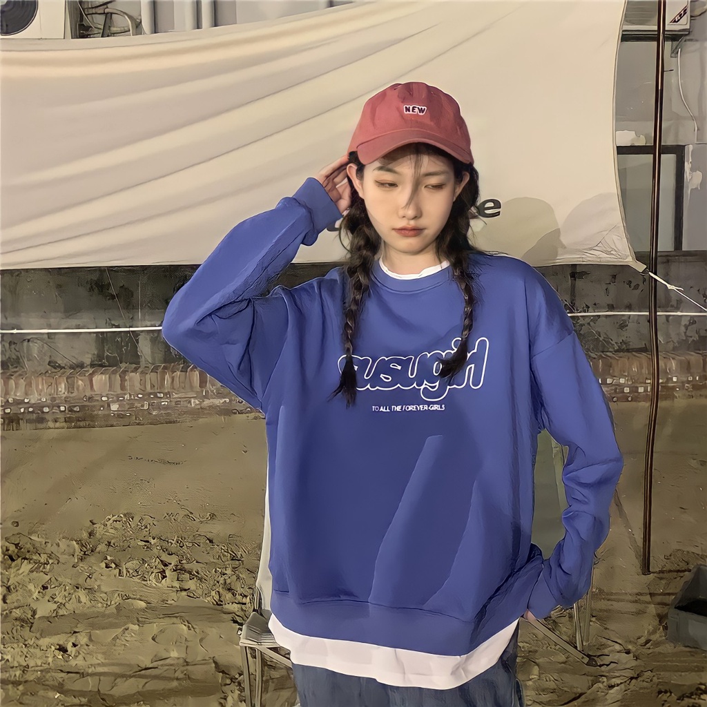 Áo nỉ sweater nữ form rộng dài tay SUSUGIRL Áo sweater nữ Hàn Quốc trending - CUTE_ZOO | WebRaoVat - webraovat.net.vn