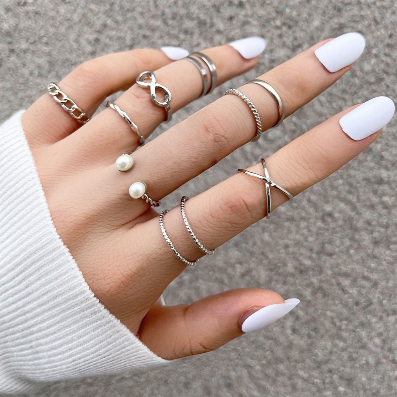 9 Nhẫn đeo khớp ngón tay thời trang nhiều màu lựa chọn
