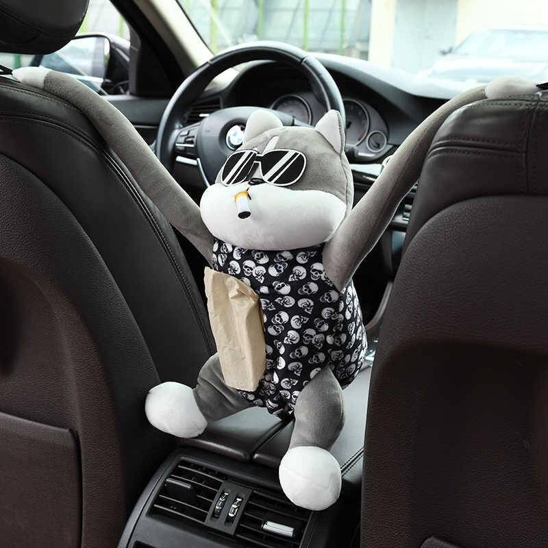 Hộp đựng khăn giấy trên xe hơi hình chú chó ngộ nghĩnh