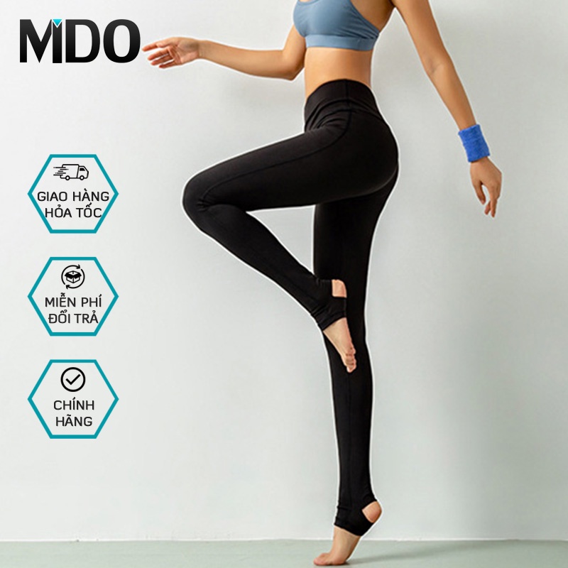 Quần tập yoga cạp cao, nâng mông, đạp gót Mido Q103, kiểu quần tập yoga nữ cao cấp, co giãn đàn hồi 4 chiều