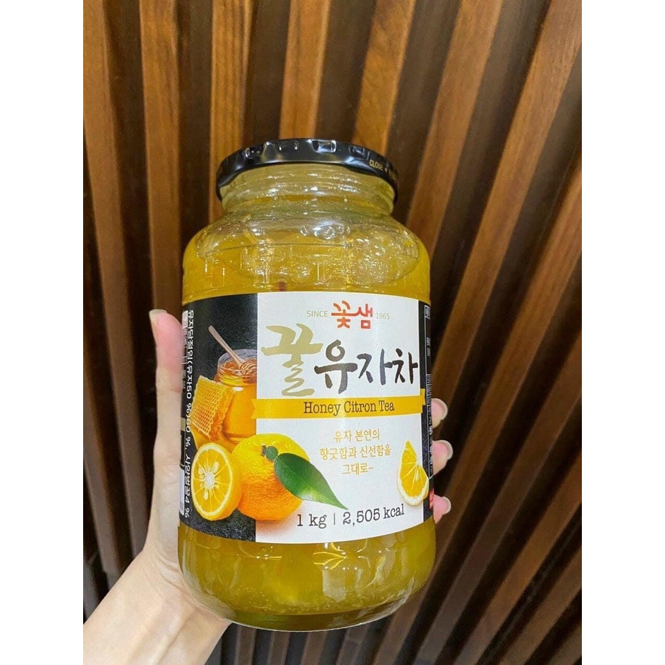Mật Ong Chanh Đào Mẫu Mới Nắp Đen Hàn Quốc loại xin Kotsam