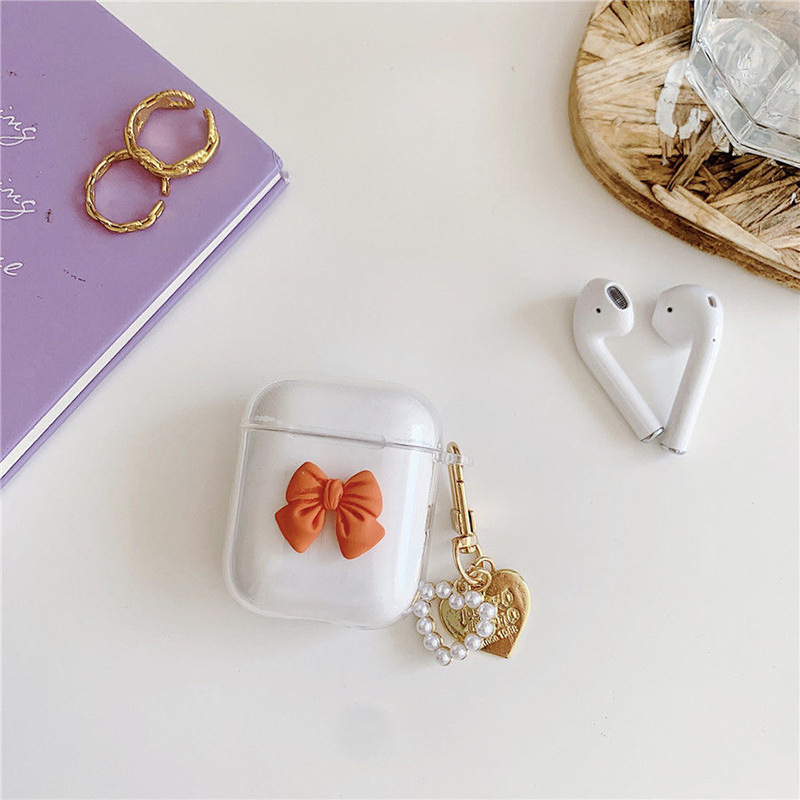 Ốp Bảo Vệ Hộp Đựng Tai Nghe Airpods 1 / 2 Hình Nơ Xinh Xắn Theo Phong Cách Hàn Quốc | BigBuy360 - bigbuy360.vn